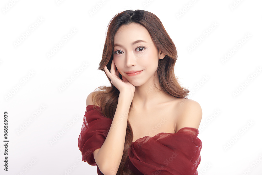 Beautiful young asian woman with clean fresh skin on white background, Face care, Facial treatment, Cosmetology, beauty and spa, Asian women portrait. Beautiful young asian woman with clean fresh skin on white background, Face care, Facial treatment, Cosmetology, beauty and spa, Asian women portrait.
