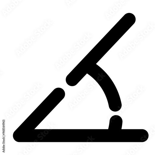 Angle Icon Broke Line Style