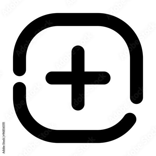 Plus Icon Broke Line Style