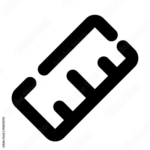 Ruler Icon Broke Line Style