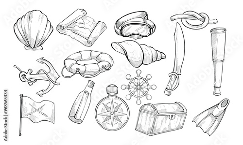sea voyage handdrawn collection