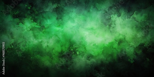 A medium shot of a deep dark black and green watercolor painted background texture, backdrop, creativity, grunge, green, background, vibrant, textured, paint, design, brush stroke, vivid