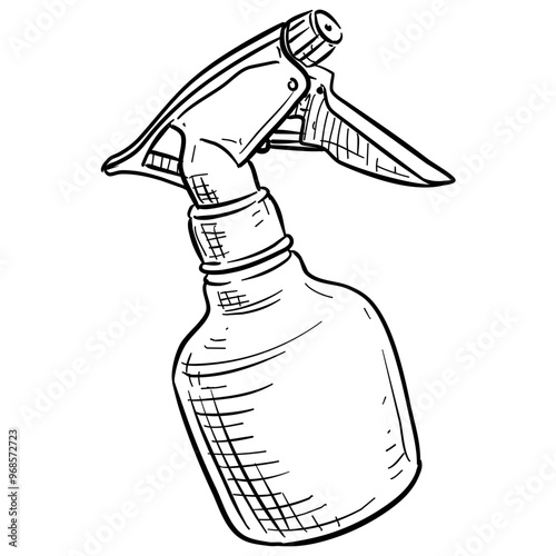 water sprayer handdrawn illustration