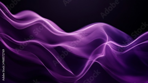 Wallpaper Mural Abstract purple wave on dark background, dynamic Torontodigital.ca