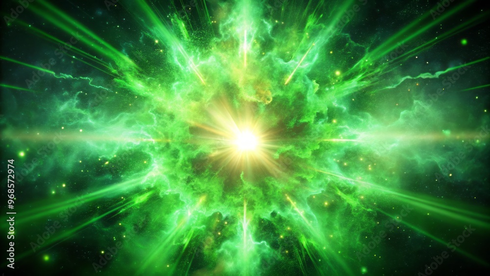 A blazing beam erupts from the core, hurling forth a cascade of smoke and glittering particles, a swirling A blazing beam erupts from the core, hurling forth a cascade of smoke and glittering particles, a swirling