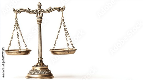 Scales of justice balanced evenly