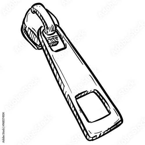 zipper handdrawn illustration