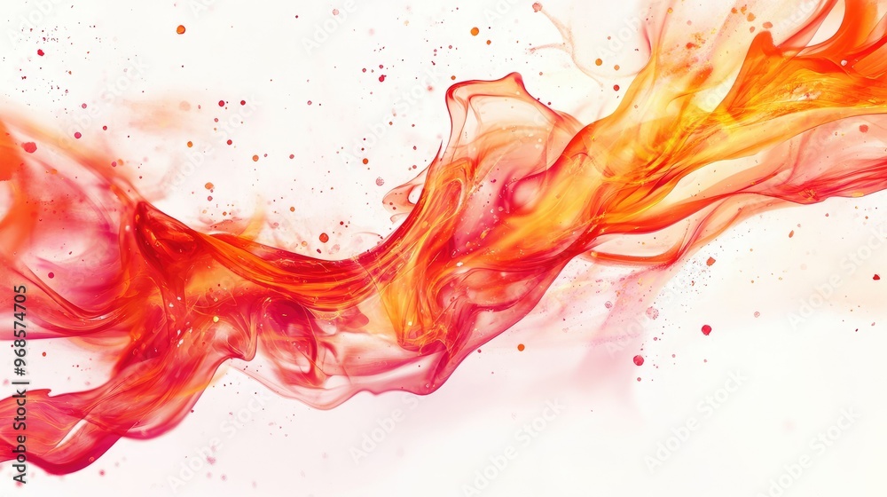 Dynamic fire flames in vibrant red and orange hues, dancing against a stark white background for a striking visual. Dynamic fire flames in vibrant red and orange hues, dancing against a stark white background for a striking visual.