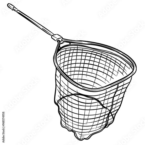 fishing net handdrawn illustration