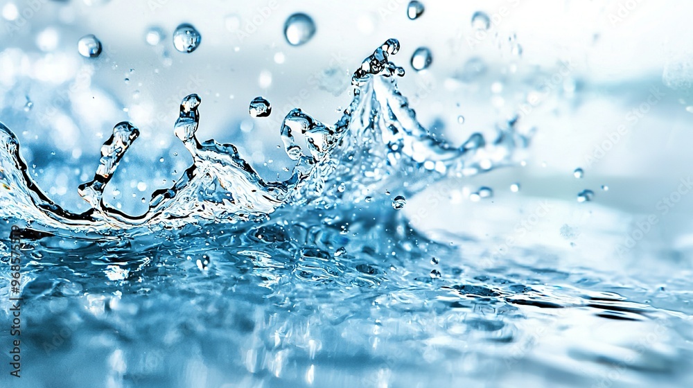Water splashes with droplets on the edges Water splashes with droplets on the edges