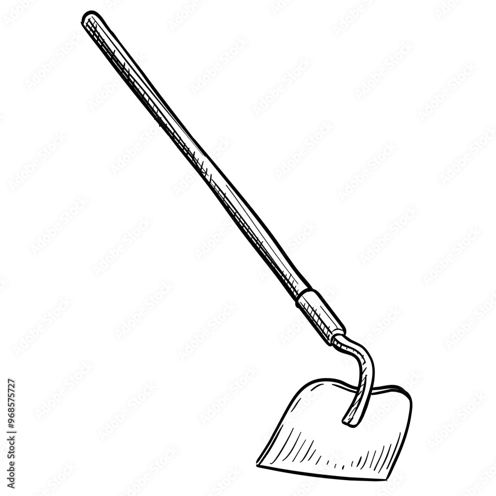 Φωτογραφία garden hoe handdrawn illustration