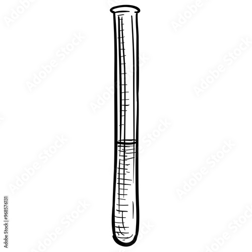 test tube handdrawn illustration