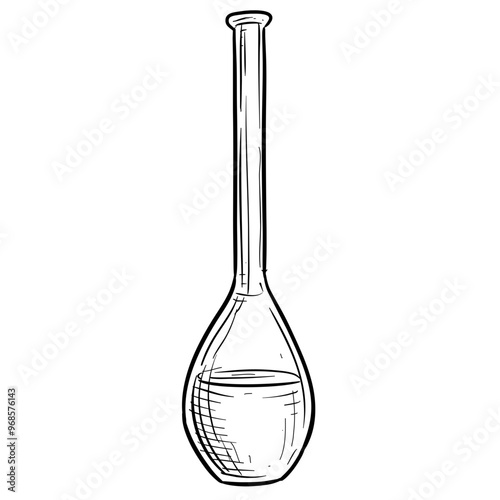 laboratory flask handdrawn illustration