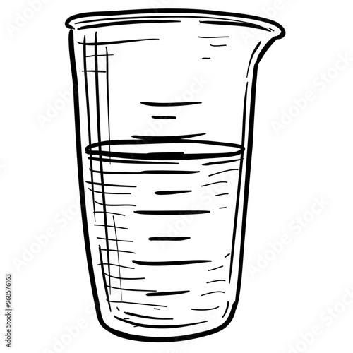 measuring cups handdrawn illustration