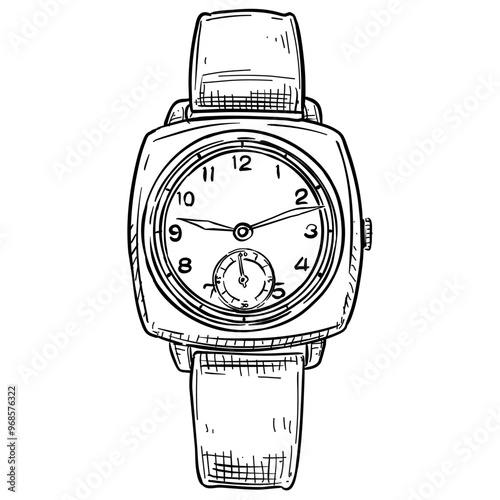 wristwatch handdrawn illustration