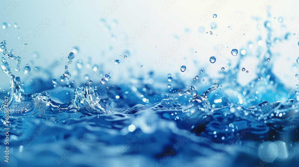 Pure Hydration Burst , Vibrant blue water splash with droplets flying across, Pure hydration energy, Blue Wave Vitality Pure Hydration Burst , Vibrant blue water splash with droplets flying across, Pure hydration energy, Blue Wave Vitality