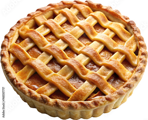 autumn baked apple pie isolated