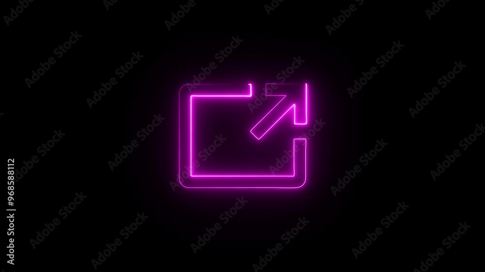 Directional neon arrow line yellow color animation. Arrow icon black background 4k video. Directional neon arrow line yellow color animation. Arrow icon black background 4k video.