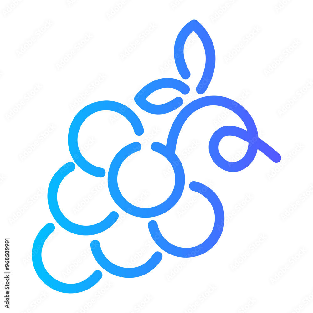 grape Line Gradient Icon grape Line Gradient Icon
