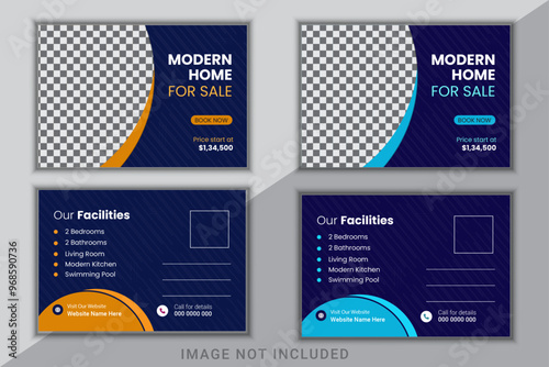 Modern and elegant post card design