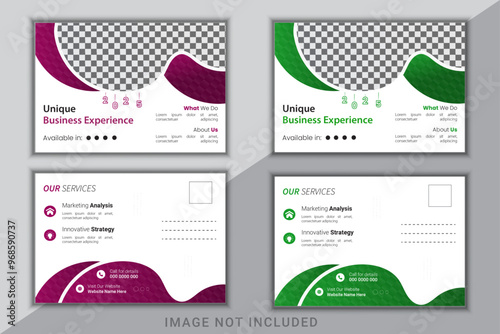 Modern and elegant post card design