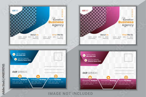 Modern and elegant post card design