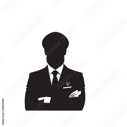 Muslim man silhouette. Muslim man vector silhouette. Muslim man logo, icon vector.