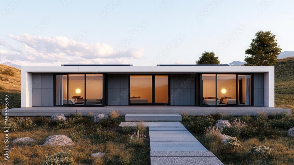 Fototapeta premium Modern sustainable underground eco-home