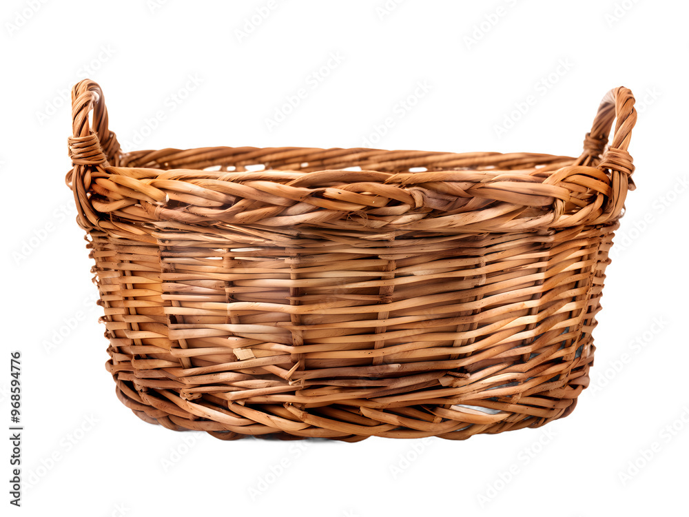 Brown wicker basket isolated on transparent
Brown wicker basket isolated on transparent