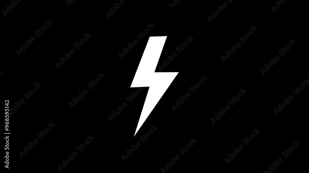 Abstract background in flat style animation of thunder shape layers rotating with white color. Retro Style Flashing Yellow Lightning Animation. Thunder Bolt on a Black Background. Abstract background in flat style animation of thunder shape layers rotating with white color. Retro Style Flashing Yellow Lightning Animation. Thunder Bolt on a Black Background.