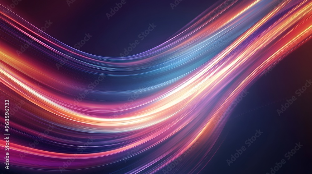 Modern abstract high-speed light effect. Abstract background with curved beams of light. Technology futuristic dynamic motion. Movement pattern for banner or poster design background concept. Modern abstract high-speed light effect. Abstract background with curved beams of light. Technology futuristic dynamic motion. Movement pattern for banner or poster design background concept.