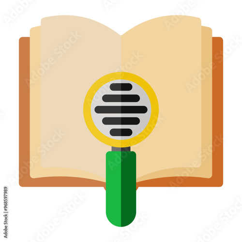 Book icon in color fill Flat style