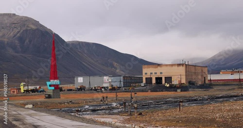 The Ghostly Soviet Pyramiden City, Svalbard In Summer, Arctic photo