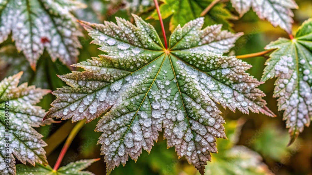 foliage,powdery mildew, close-up, Acer tataricum, Close up of powdery mildew on the foliage of Acer tataricum also known as Tatarian maple at eye level foliage,powdery mildew, close-up, Acer tataricum, Close up of powdery mildew on the foliage of Acer tataricum also known as Tatarian maple at eye level