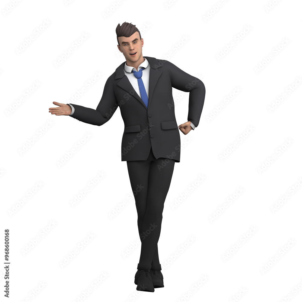 Male Lawyer in Action. A male lawyer stands with his hands open to the side showing a friendly attitude, as if giving a greeting. D Court Scene Male Lawyer in Action. A male lawyer stands with his hands open to the side showing a friendly attitude, as if giving a greeting. D Court Scene