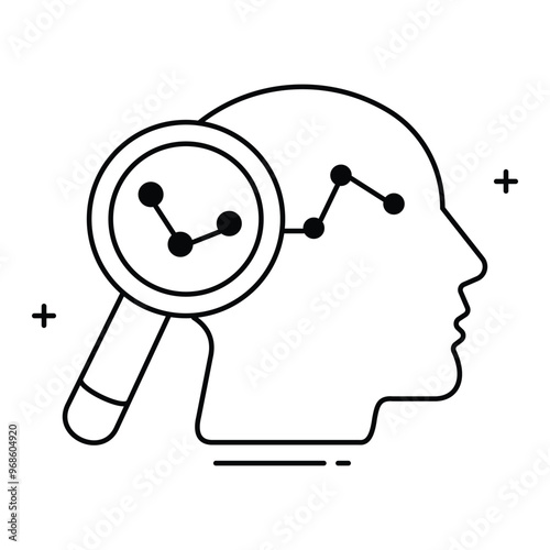 Psychological Behavior Analysis Vector Icon Design, behavior analysis, human behavior, behavior patterns, behavioral tracking