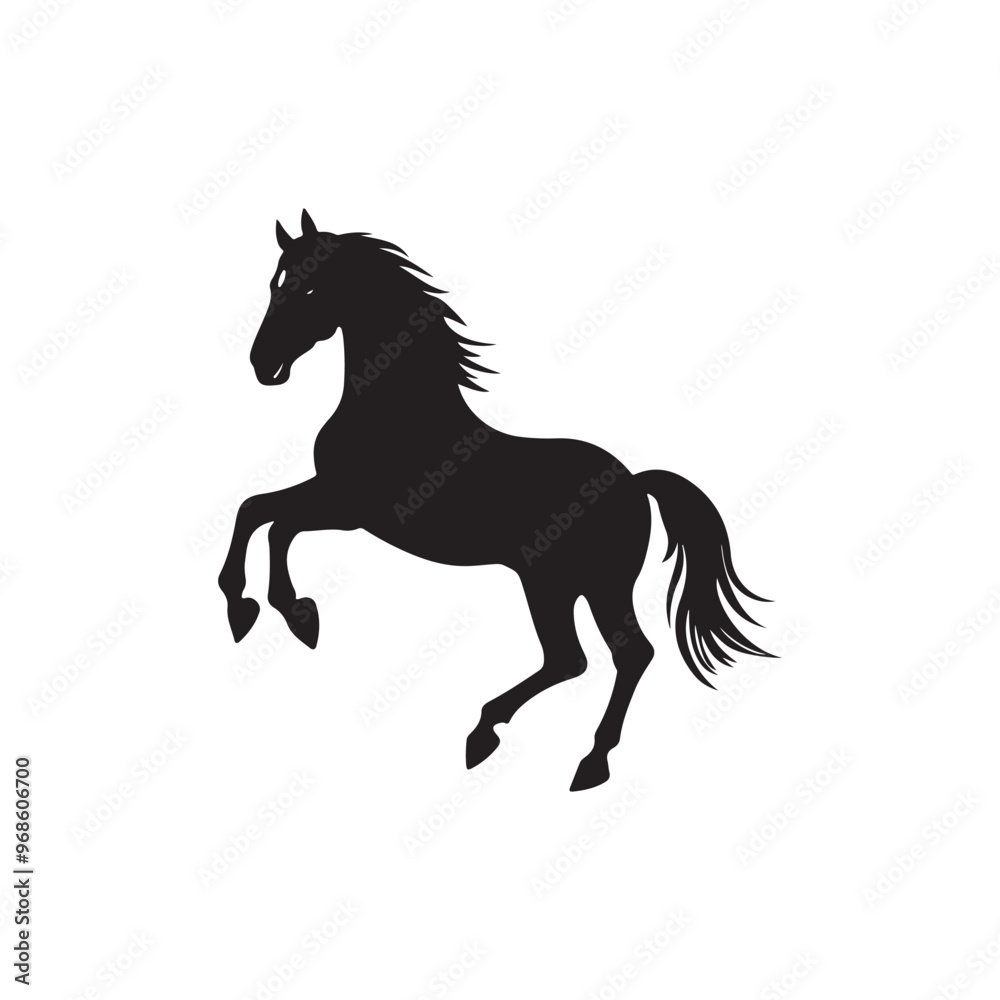set of horse silhouettes set of horse silhouettes