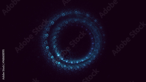 3D manual rendering abstract round light background. Its not AI Generatd illustration.