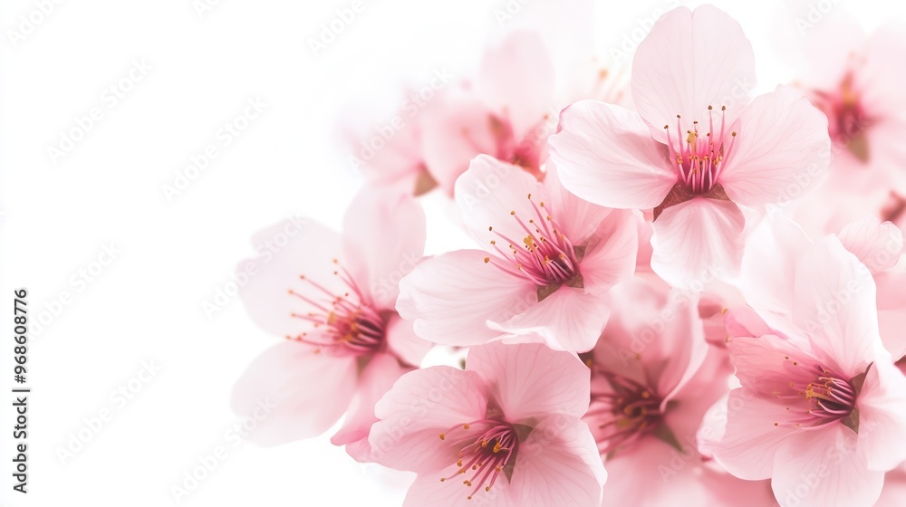 Delicate Pink Cherry Blossom Flowers Close Up Delicate Pink Cherry Blossom Flowers Close Up