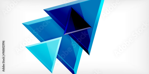 Abstract background - glossy triangles. Vector Illustration For Wallpaper, Banner, Background, Card, Book Illustration, landing page