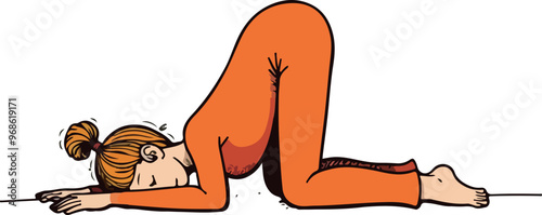 Woman Practicing Yoga Pose