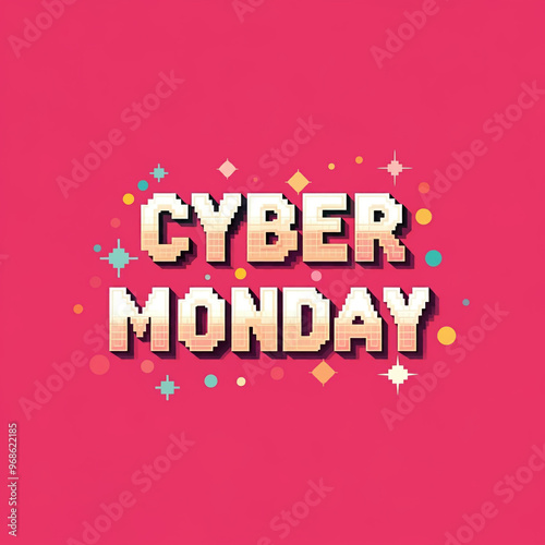 Bright pink "Cyber Monday" ...