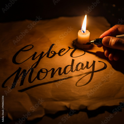 "Cyber Monday" written with...