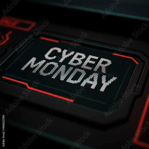 "Cyber Monday" displayed on...