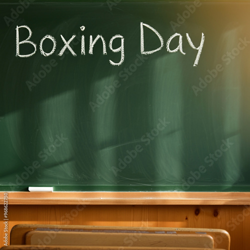 Boxing Day text written in ...