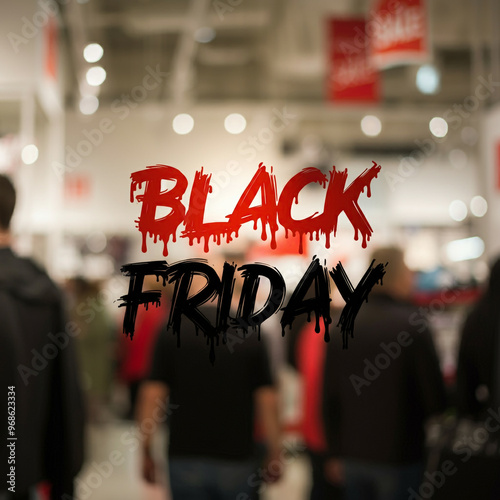 Black Friday text with drip...