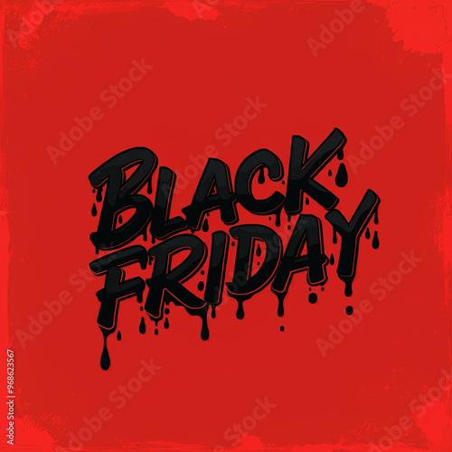 Black Friday text in bold d...