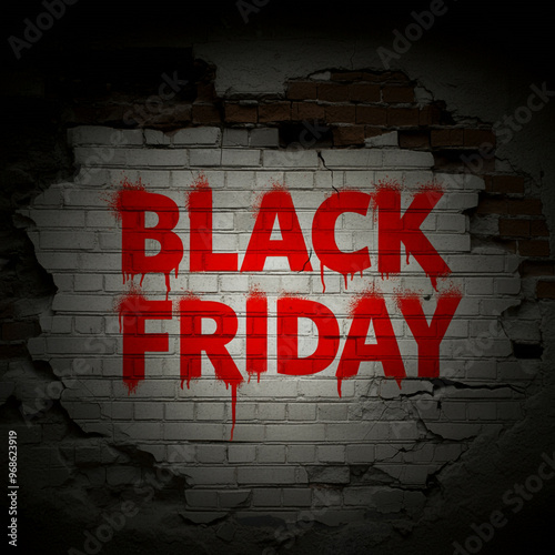 Black Friday text in bold r...