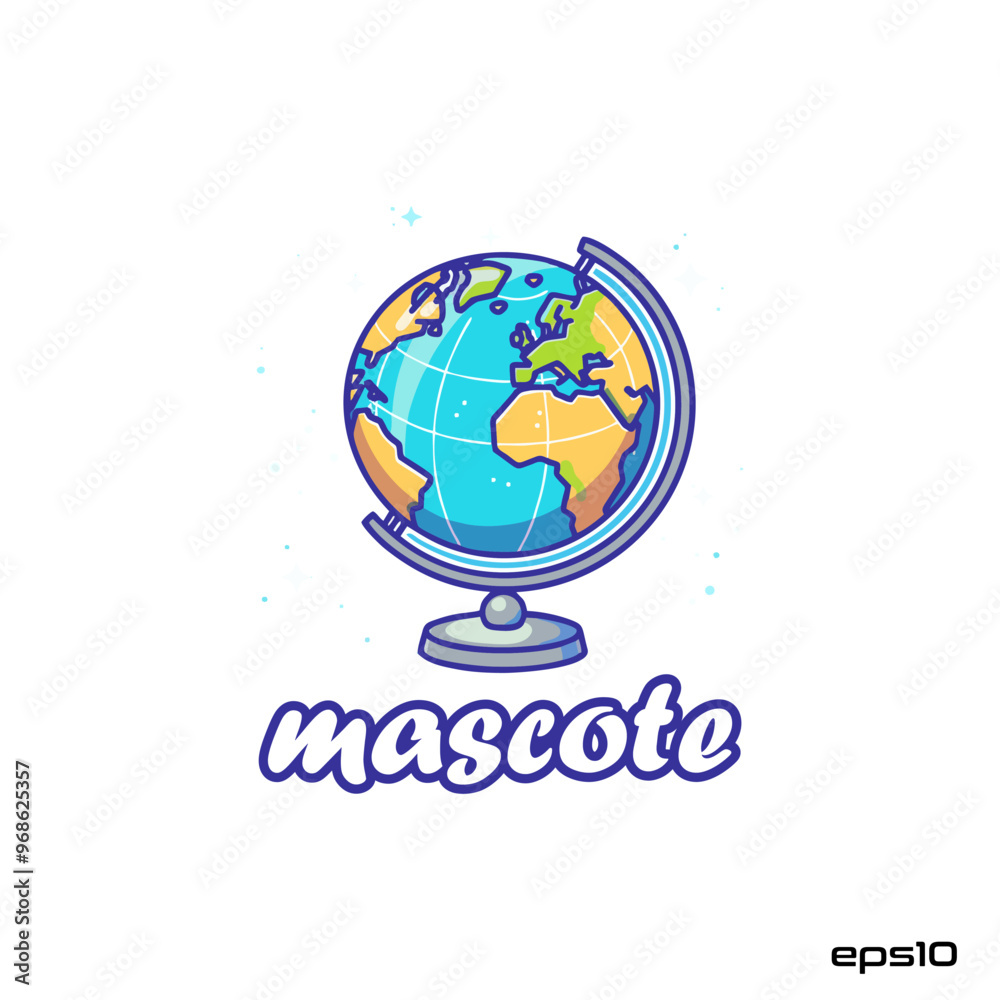 Globe mascot, vector, logo, character, cartoon, illustration, eps10 Globe mascot, vector, logo, character, cartoon, illustration, eps10