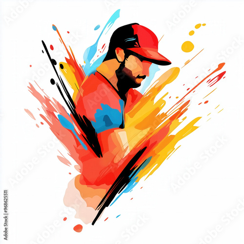 Cricket Player Isolated